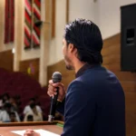 Md Naeem Hossan speaking at a digital marketing training event