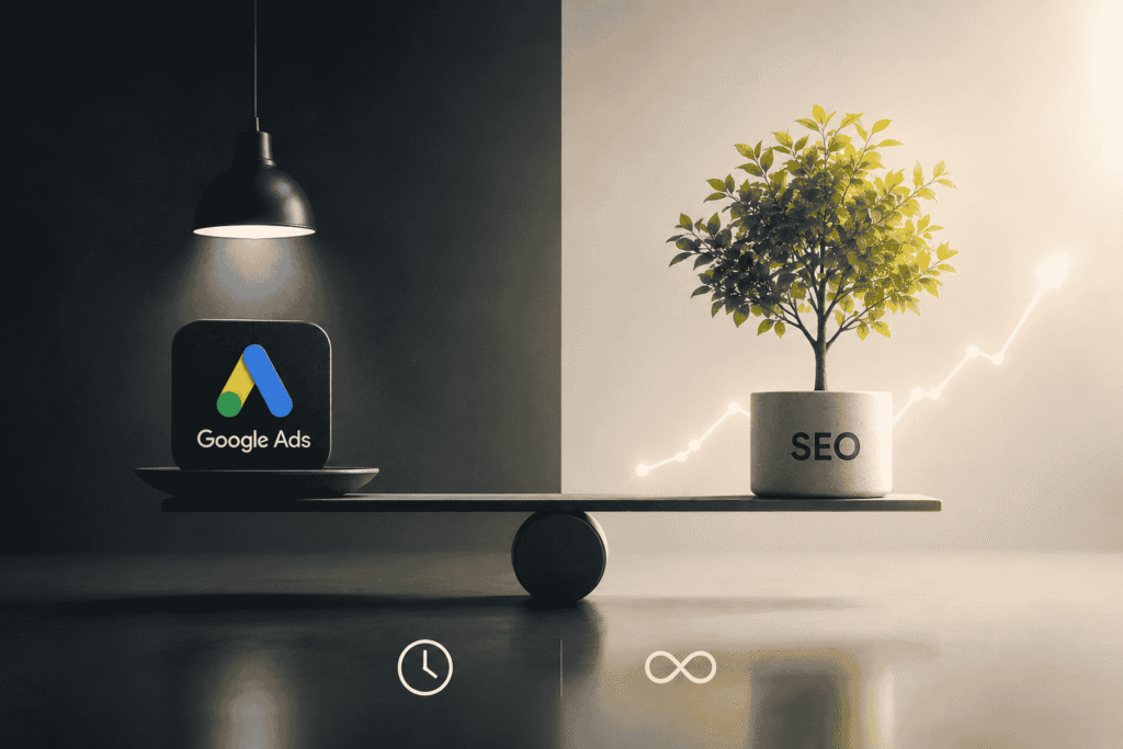 Google Ads versus SEO comparison for London businesses in 2026.