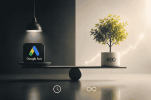 Google Ads versus SEO comparison for London businesses in 2026.